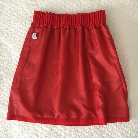 J.Crew Sidewalk Skirt Mini Wool Blend w/ Pockets Red Women's Size 00 - Picture 9 of 10